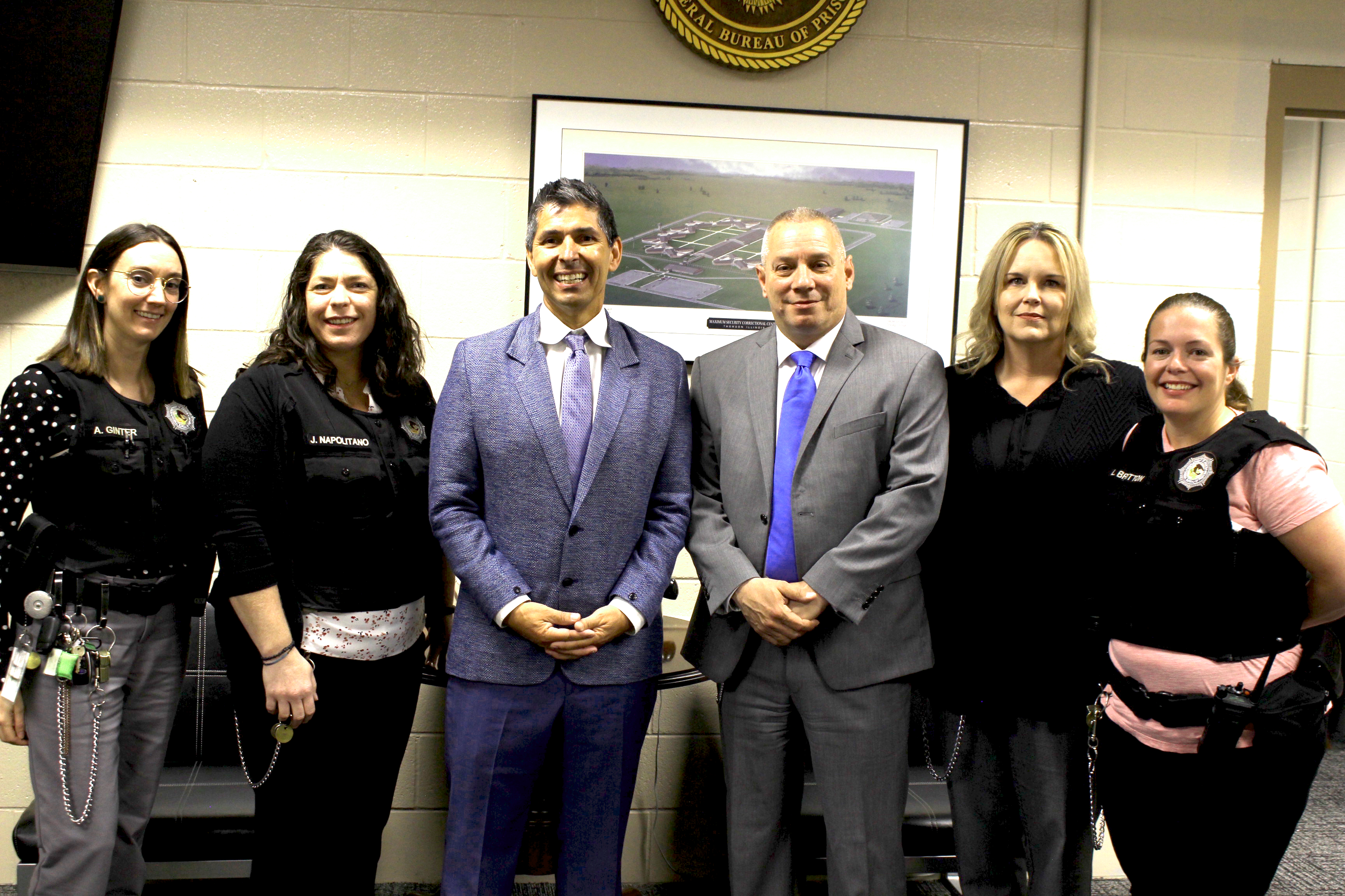 With Warden and staff at USP Thomson, IL