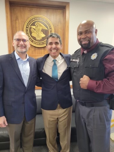 With Warden Eric Williams and Former Acting BOP Director Hugh Hurwitz at FMC Springfield